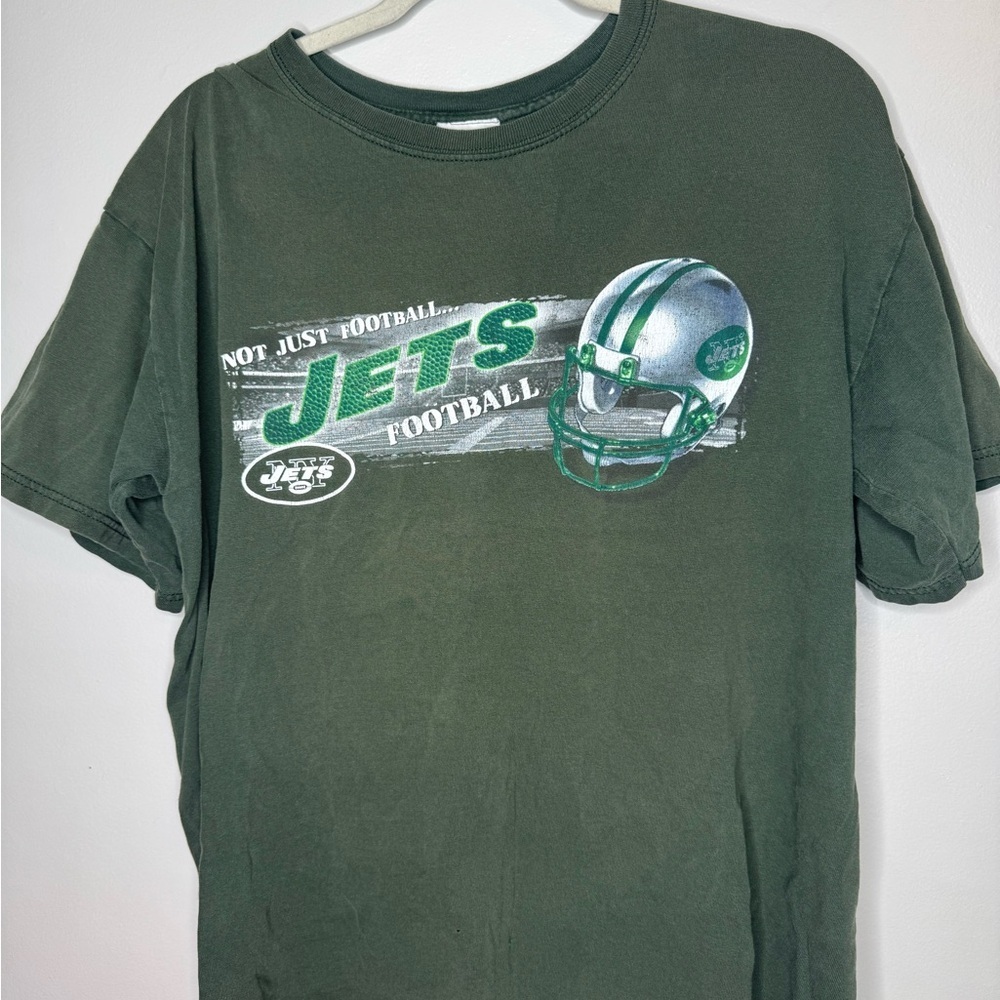 Vintage Faded Jets Football T-Shirt